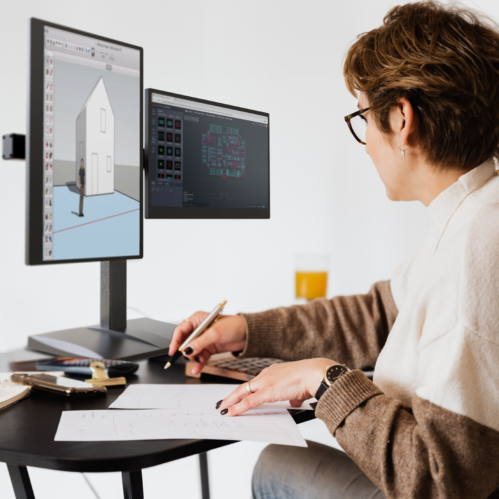【快速到貨】HSW 15.6 桌上型雙屏顯示器(156DD-BN-U) 桌上型電腦15.6吋 16:9 USB擴充螢幕 左右雙屏 FHD IPS面板 一線雙屏 隨插即用